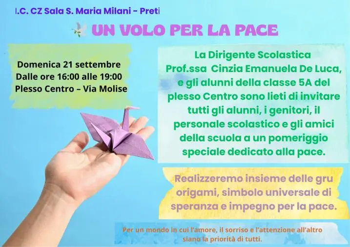 Memoria e speranza a scuola: il plesso Centro di via Molise si trasforma in laboratorio di pace