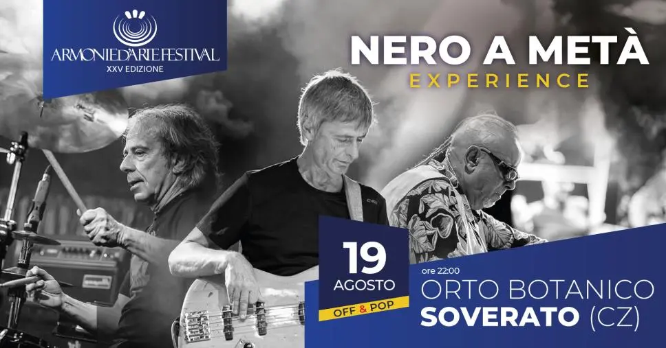 Armonie d'Arte Festival celebra a Soverato il ricordo di Pino Daniele con "Nero a Metà Experience" 
