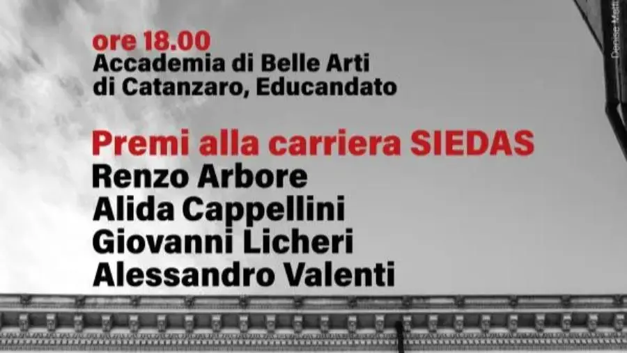 images Arbore,  Licheri e Cappellini all’Accademia di Belle arti di Catanzaro per il premio Siedas 2024