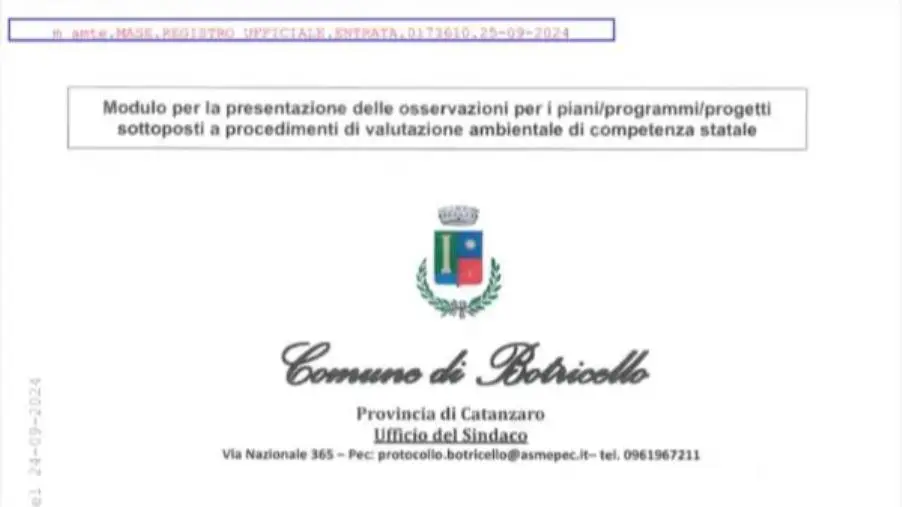 Parco eolico offshore, la minoranza punta il dito contro il sindaco di Botricello: "Squallido teatrino"