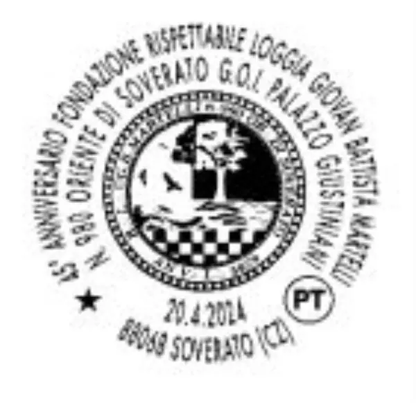 Soverato, Poste Italiane attiva un "servizio filatelico" per il 45° anniversario della fondazione della "Rispettabile Loggia" Giovan Battista Martelli
