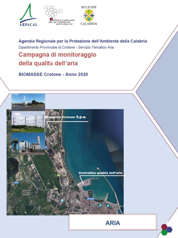 images Qualità dell'aria: online sul sito dell'Arpacal i report 2020 delle centrali a biomasse di Crotone e Strongoli