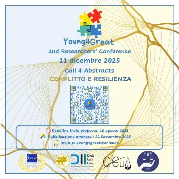 Young4Great: "Importante opportunità di confronto su 'Conflitto e Resilienza' all’UMG di Catanzaro"