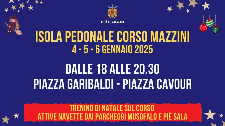 Catanzaro, da domani torna l'isola pedonale su Corso Mazzini 