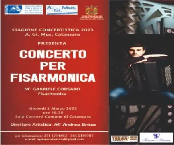 images Prosegue la stagione concertistica dell'Agimus, il 2 marzo esibizione del fisarmonicista Gabriele Corsaro