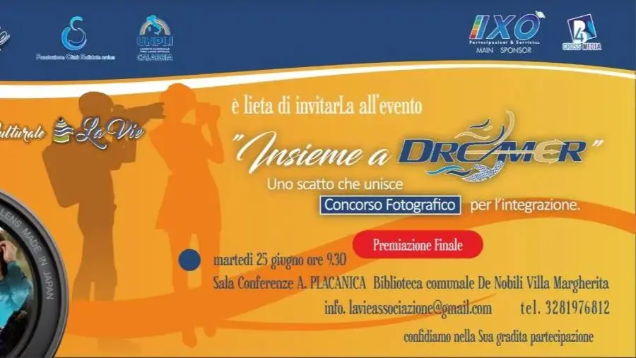 images Catanzaro, il 25 giugno la premiazione del concorso "Insieme a Dreamer, uno scatto che unisce"
