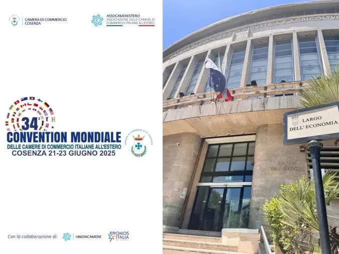 Cosenza accoglie il mondo: al via la 34ª Convention delle Camere di Commercio Italiane all’Estero