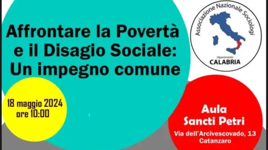 Affrontare la Povertà e il Disagio Sociale, il convegno a Catanzaro il 18 maggio