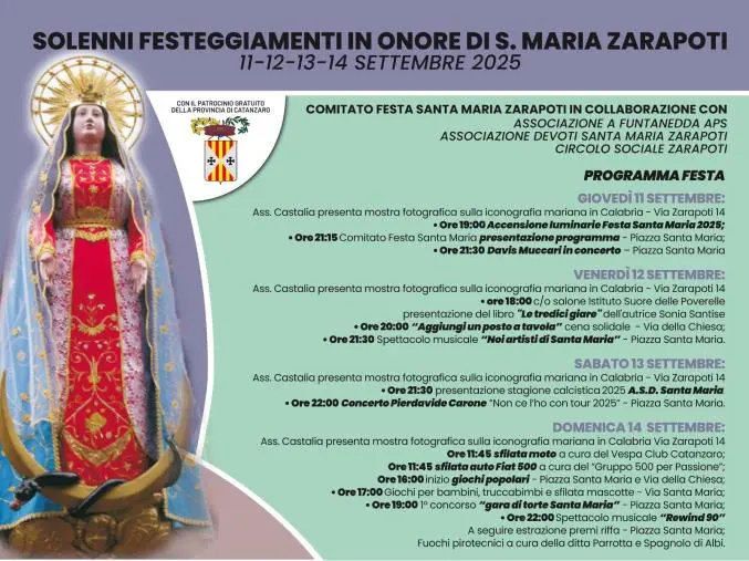 Catanzaro, a Santa Maria è festa: 4 giorni di musica, cultura e solidarietà