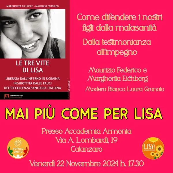 images Venerdì a Catanzaro la presentazione del libro “Le Tre Vite di Lisa” con l'autrice Margherita Eichberg