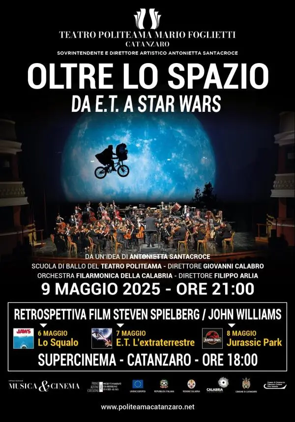 "Oltre lo spazio. Da E.T. a Star Wars" al Politeama di Catanzaro tra musica, cinema e danza