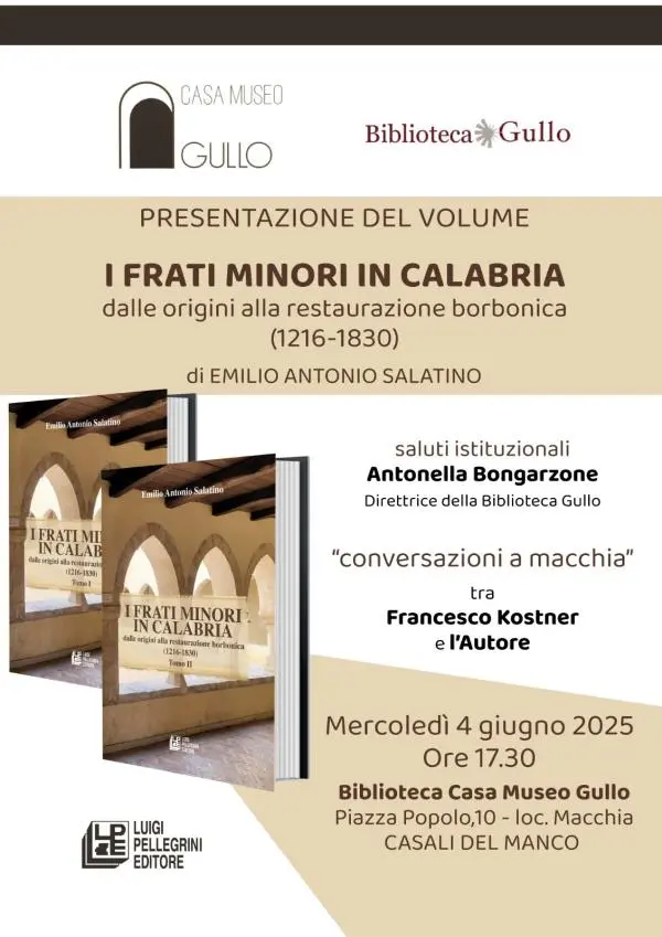 images "I frati minori in Calabria", riprendono a Macchia le conversazioni in biblioteca