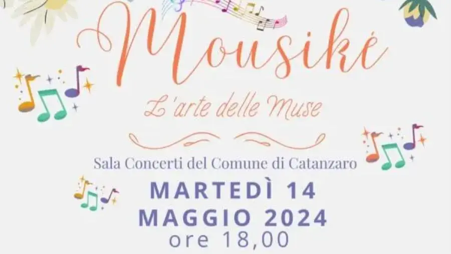 Catanzaro, tutto pronto per “Mousiké. L’arte delle Muse”: in scena martedì nella Sala Concerti del Comune 