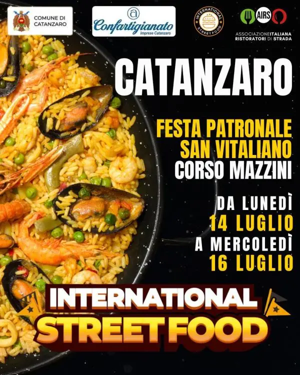 Festa di S. Vitaliano, Catanzaro accoglie la 72ª tappa dell'International street food   