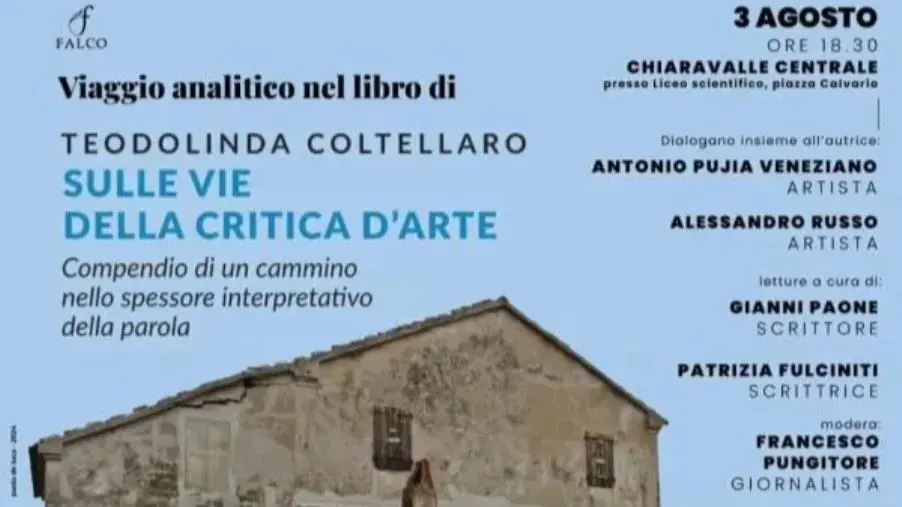 Chiaravalle Centrale, incontro culturale con Teodolinda Coltellaro: appuntamento il 3 agosto 