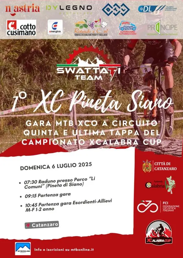 Il 6 luglio la "XC Pineta Siano", Carpino: "Sport, natura e rinascita per il cuore verde di Catanzaro"