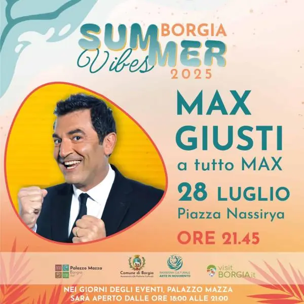 Borgia Summer Vibes, domani Max Giusti in scena con “A tutto Max”