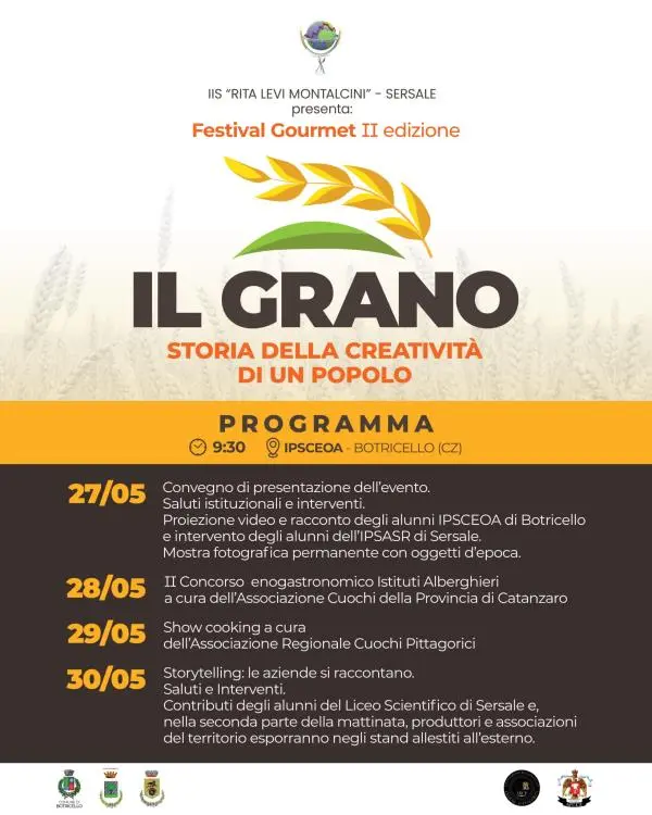 images Sersale, tutto pronto per il Festival Gourmet – II Edizione: “Il Grano. Storia della Creatività di un Popolo”
