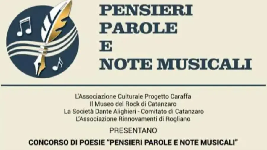 Concorso di Poesie "Pensieri Parole e Note Musicali", sabato la premiazione a Catanzaro