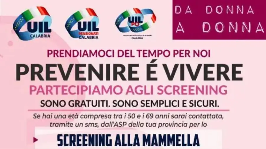 images Report prevenzione della Uil: "Screening e prevenzione, Calabria ancora indietro"