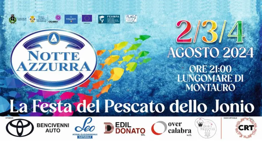 images La Notte Azzurra di Montauro si fa in tre: dal 2 al 4 agosto la festa del pescato dello Jonio
