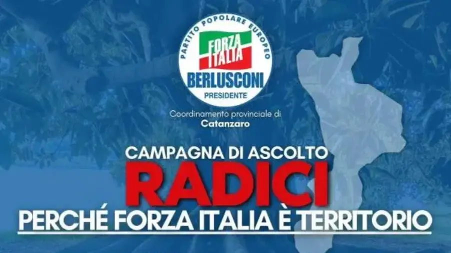 Forza Italia, anche in provincia di Catanzaro parte la campagna di ascolto "Radici"