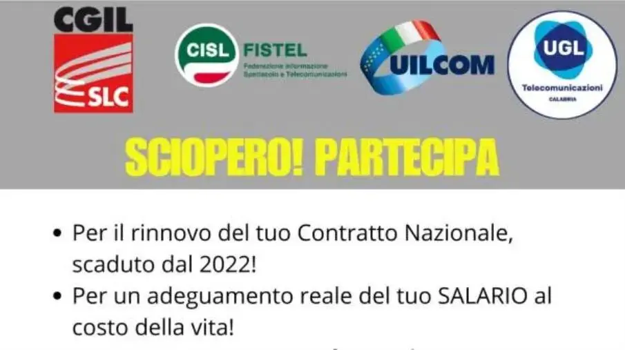 images Rinnovo del contratto Tlc, domani sciopero generale in Calabria