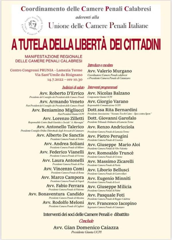 images Lamezia Terme, le Camere penali presentano "A tutela delle libertà dei cittadini"