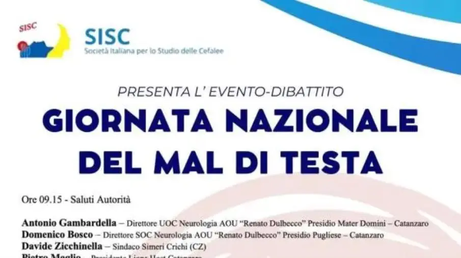 Oggi a Simeri Crichi la Giornata Nazionale del Mal di Testa