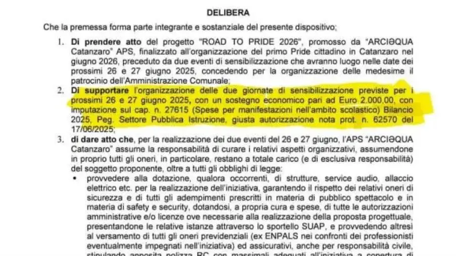 images Catanzaro, Sasso (Lega): "Ancora soldi pubblici da sinistra per Gay Pride"