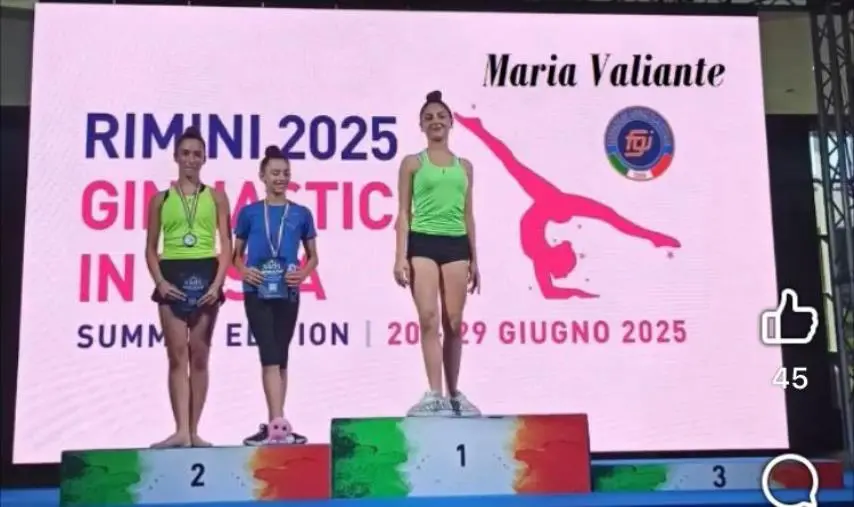 images Nazionali di Ginnastica ritmica, la 13enne lametina Maria Valiante conquista l'oro