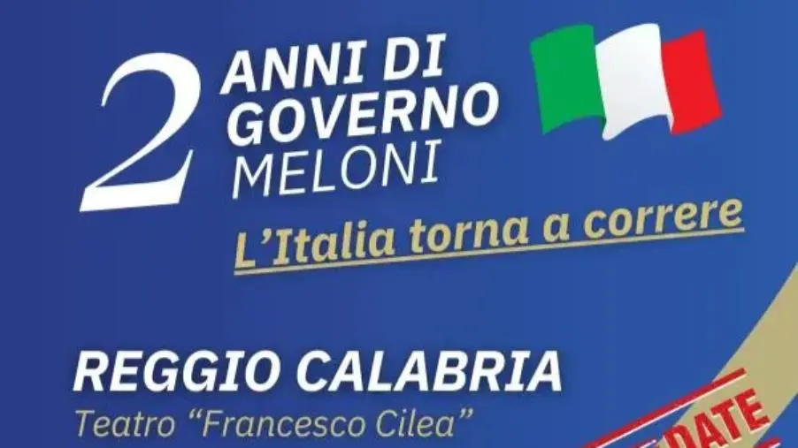 Due anni di Governo Meloni, a Reggio la manifestazione delle forze della coalizione