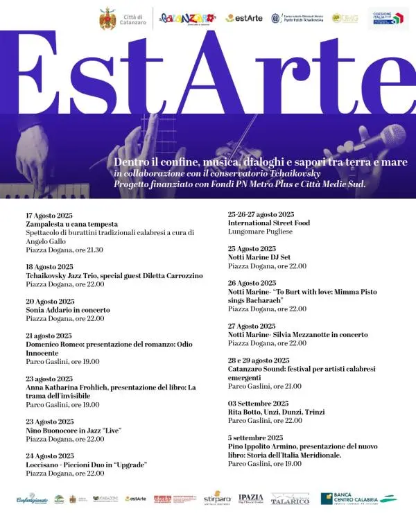 images Catanzaro, dal 17 agosto continua EstArte. Monteverdi: “Dentro il confine. Musica, dialoghi e sapori tra terra e mare”