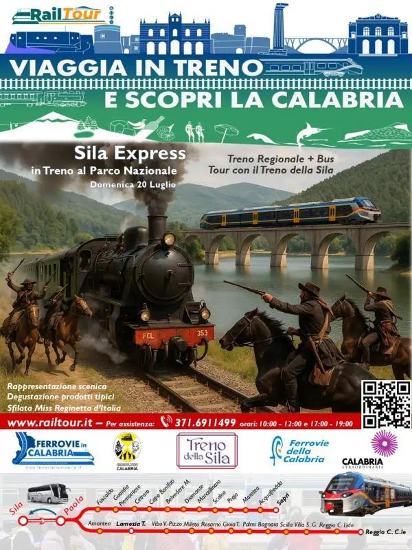 Da domenica 20 luglio al via il progetto Railtour - Viaggia in Treno e Scopri la Calabria