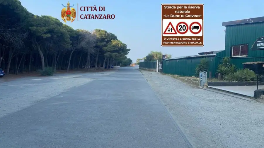 Catanzaro, da domani apertura parziale della nuova strada realizzata sull’area sterrata a Giovino
