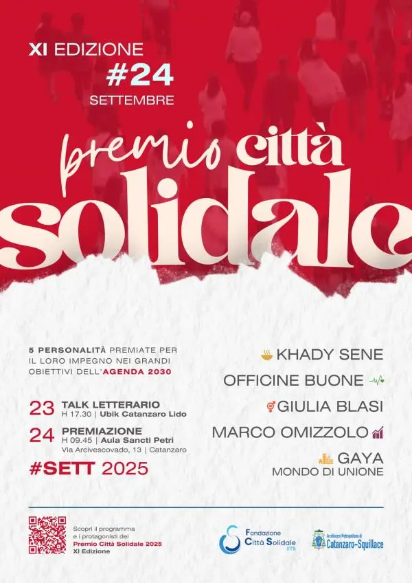Catanzaro, l’Aula Sancti Petri ospiterà l'XI edizione del 'Premio Città Solidale'