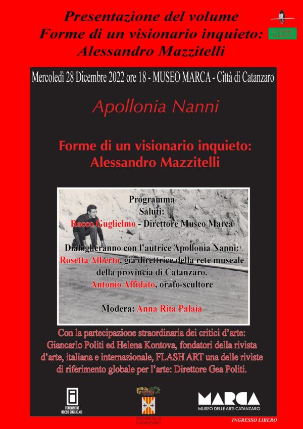 images “Forme di un visionario inquieto: Alessandro Mazzitelli”, l'opera di Apollonia Nanni al Marca di Catanzaro