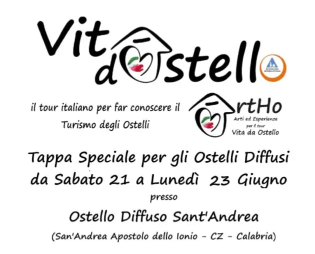 Tour "Vita da Ostello con ArtHo" approda in Calabria nell'Ostello Diffuso di Sant'Andrea Apostolo dello Ionio