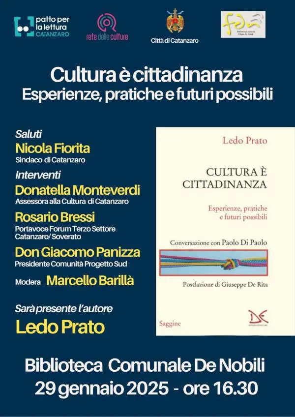 Patto per la lettura: a Catanzaro il 29 gennaio e 7 febbraio doppio appuntamento letterario