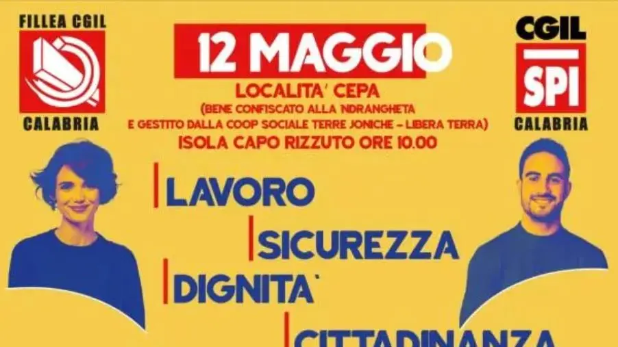 A Isola Capo Rizzuto il 12 maggio l’incontro dei sindacati su lavoro, sicurezza e legalità