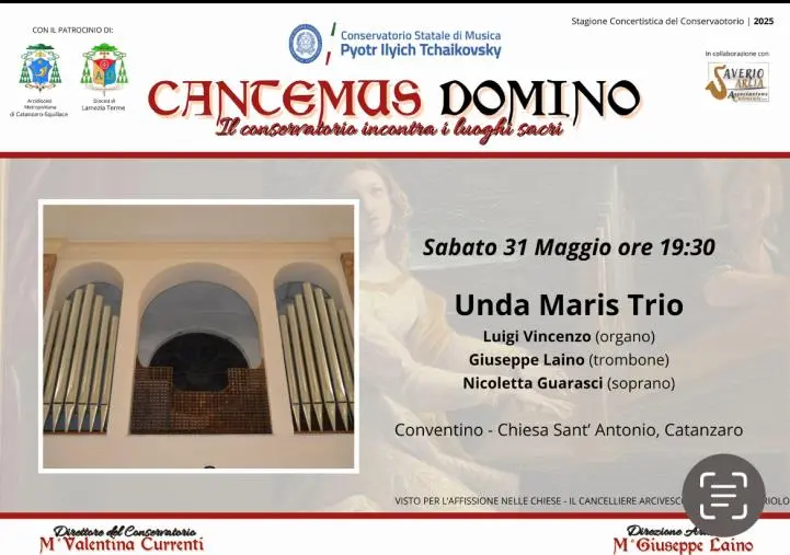 A Catanzaro concerto per organo, voce e trombone alla Chiesa di Sant'Antonio