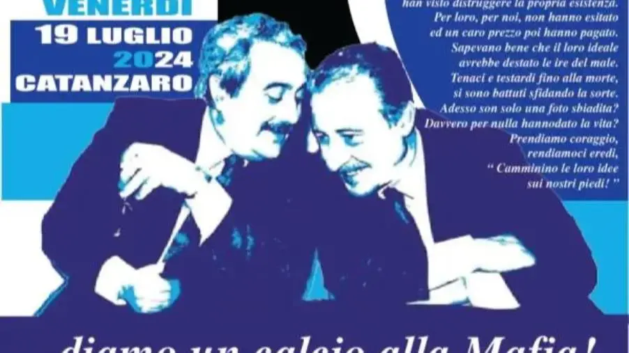Anniversario strage Via D'Amelio, FDI Catanzaro e GN insieme per dare "Un Calcio alla Mafia"