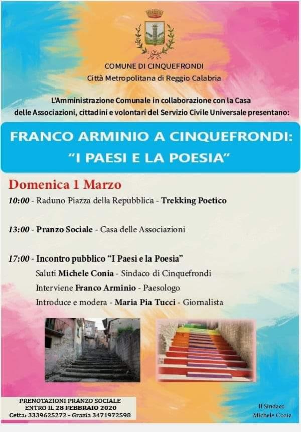 images "I Paesi e la Poesia": una domenica con Franco Arminio a Cinquefrondi tra parole e bellezza 