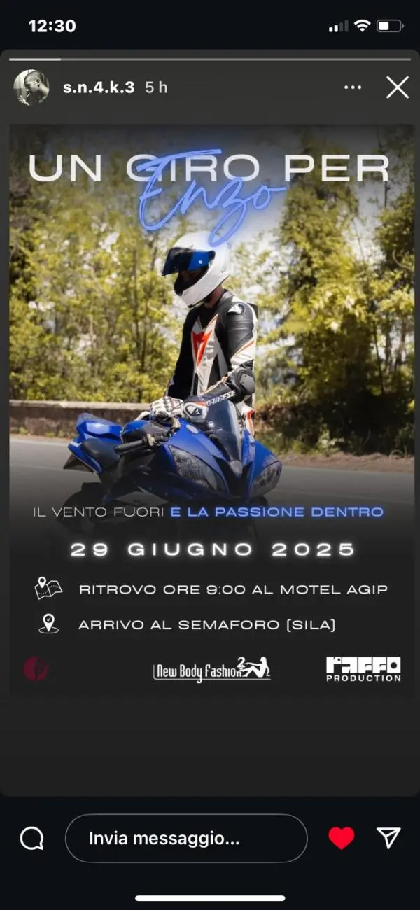 Catanzaro, Memorial "Un giro per Enzo": in moto con il vento fuori e la passione dentro