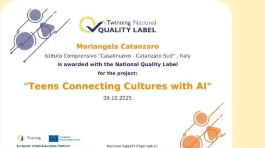 Catanzaro, doppio Quality Label per i Progetti eTwinning dell'Istituto Casalinuovo