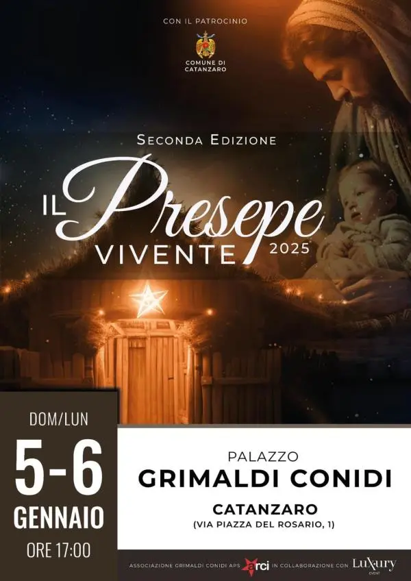 Catanzaro, la magia del presepe rivive a Palazzo Grimaldi Conidi il 5 e il 6 gennaio 