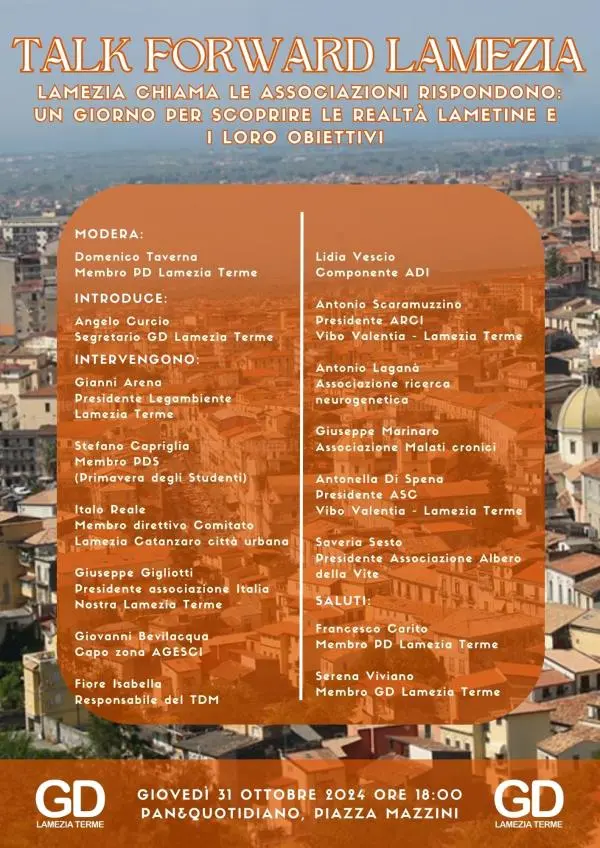 images Talk Forward Lamezia: evento dei Giovani Democratici per la città e il territorio