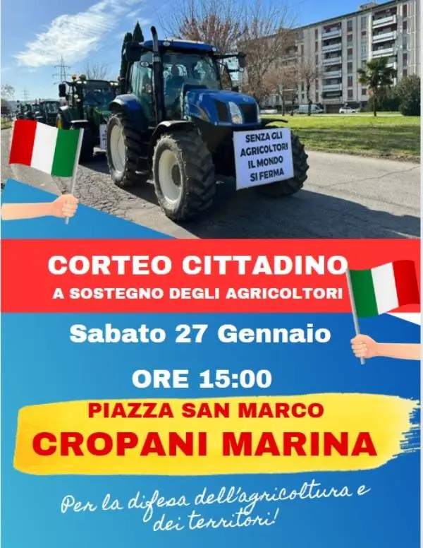 images Protesta dei trattori, a Cropani il corteo cittadino per sostenere gli agricoltori