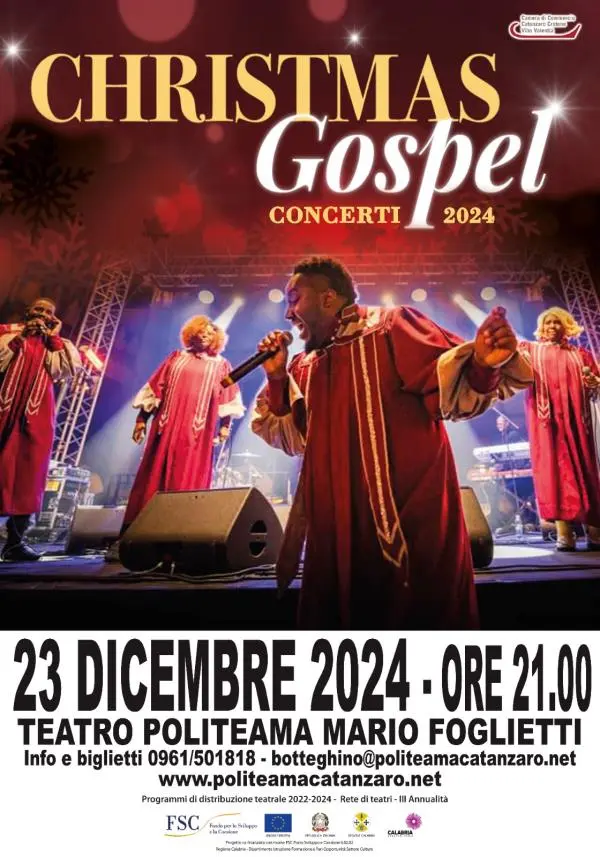 Al Politeama di Catanzaro il concerto Gospel di Natale con l’Inspirational Choir of Harlem di Anthony Morgan