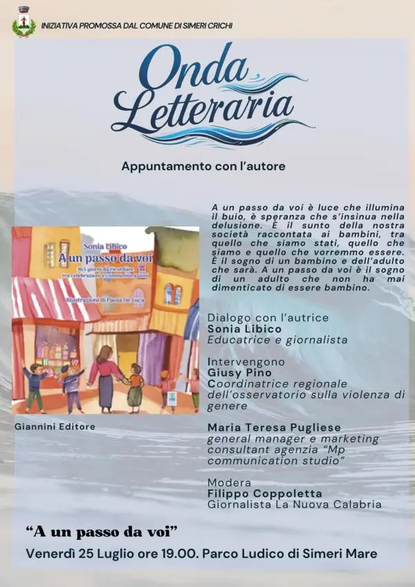 images “A un passo da voi”: oggi a Simeri Crichi la presentazione del libro di Sonia Libico